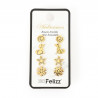 Set of gold-plated stainless steel earrings N°202