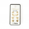 Set of gold-plated stainless steel earrings N°205