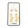 Set of gold-plated stainless steel earrings N°206