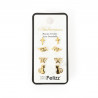 Set of gold-plated stainless steel earrings N°207