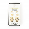 Set of gold-plated stainless steel earrings N°208