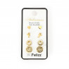 Set of gold-plated stainless steel earrings N°210