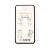 Set of silver-plated stainless steel earrings N°305