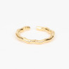 Anillo extensible de acero inoxidable dorado n.º 301