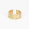 Anillo extensible de acero inoxidable chapado en oro N°302