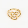 Anillo extensible de acero inoxidable chapado en oro N°303