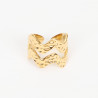 Anillo extensible de acero inoxidable dorado N°304