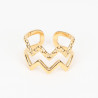 Extendable gold-plated stainless steel ring N°311