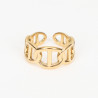 Extendable gold-plated stainless steel ring N°314