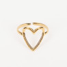 Extendable gold-plated stainless steel ring N°315