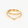 Anillo extensible de acero inoxidable dorado N°317