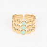 Anillo extensible de acero inoxidable dorado N°319