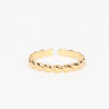 Anillo extensible de acero inoxidable dorado N°320