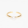 Anillo extensible de acero inoxidable dorado N°321