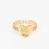 Anillo extensible de acero inoxidable dorado N°324