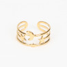 Extendable gold-plated stainless steel ring N°325