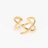 Anillo extensible de acero inoxidable dorado N°327