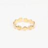 Anillo extensible de acero inoxidable chapado en oro N°333