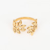 Anillo extensible de acero inoxidable chapado en oro N°335