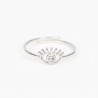 Anillo extensible de acero inoxidable plateado N°402