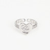 Extendable silver-plated stainless steel ring N°403