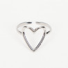 Extendable silver-plated stainless steel ring N°404