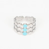 Anillo extensible de acero inoxidable plateado N°405