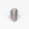 Extendable silver-plated stainless steel ring N°407