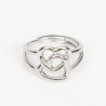 Anillo extensible de acero inoxidable plateado N°408