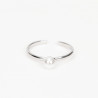 Anillo extensible de acero inoxidable plateado N°409