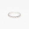 Anillo extensible de acero inoxidable plateado N°413