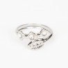 Extendable silver-plated stainless steel ring N°419