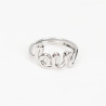 Extendable silver-plated stainless steel ring N°418