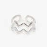 Anillo extensible de acero inoxidable plateado N°420