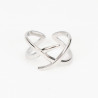 Anillo extensible de acero inoxidable plateado N°421