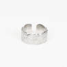 Extendable silver-plated stainless steel ring N°424