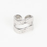 Extendable silver-plated stainless steel ring N°425