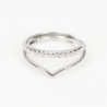 Anillo extensible de acero inoxidable plateado N°427