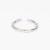 Extendable silver-plated stainless steel ring N°433