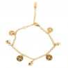 Pulsera acampanada de acero inoxidable chapado en oro