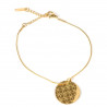 Pulsera de acero inoxidable Gold leaf of life