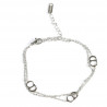 Elegant silver-plated stainless steel bracelet