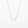 Gold-plated stainless steel pearl necklace