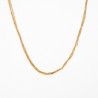 Gold-plated stainless steel triple chain necklace