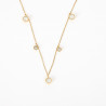 Gold-plated rhinestone stainless steel necklace