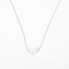 Silver-plated stainless steel pearl necklace