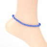 Thick crystal anklet Dark blue