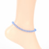 Thick crystal anklet Light blue