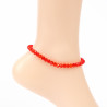 Red thick crystal anklet chain