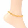 Orange thick crystal anklet chain